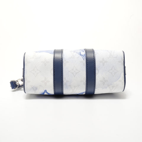 LOUIS VUITTON 2021-2025 Watercolor Monogram Keepall XS Shoulder Bag blue WS28390