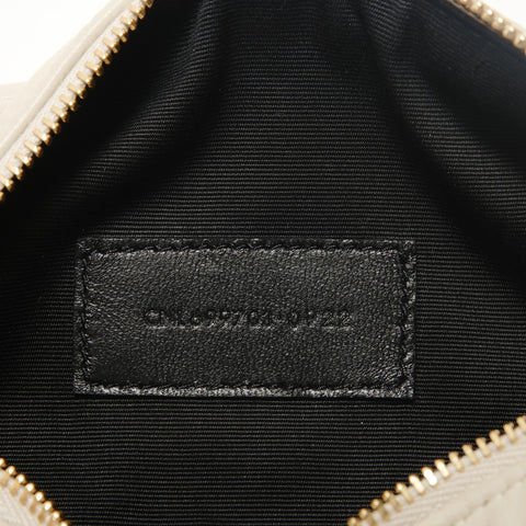 YVES SAINT LAURENT YSL Sad Quilted Tube Bag Shoulder Bag Ivory WS28391