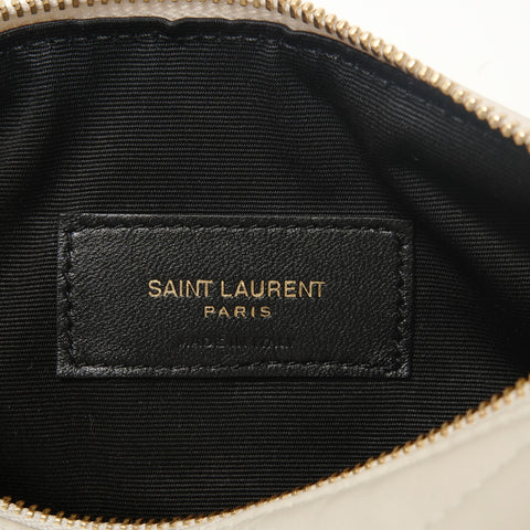 YVES SAINT LAURENT YSL Sad Quilted Tube Bag Shoulder Bag Ivory WS28391
