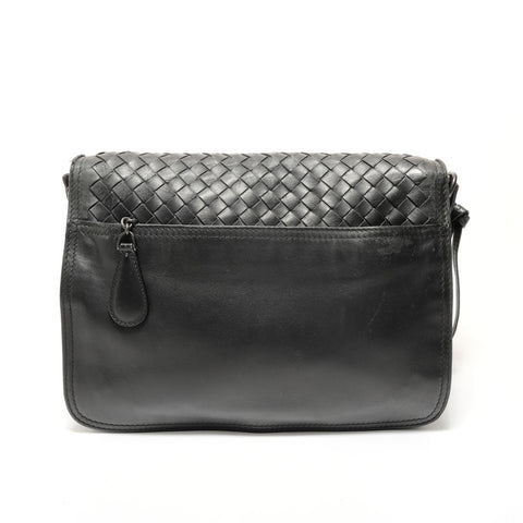 BOTTEGAVENETA INTRECCIATO leather Shoulder Bag black WS28392