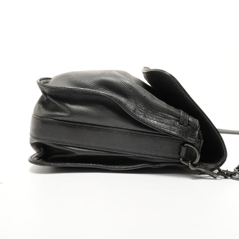 BOTTEGAVENETA INTRECCIATO leather Shoulder Bag black WS28392