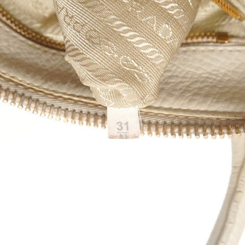 PRADA 2way leather Tote Bag Ivory WS28395