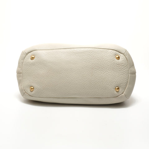 PRADA 2way leather Tote Bag Ivory WS28395