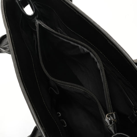 GUCCI GG Shima Leather Handbag black WS28403