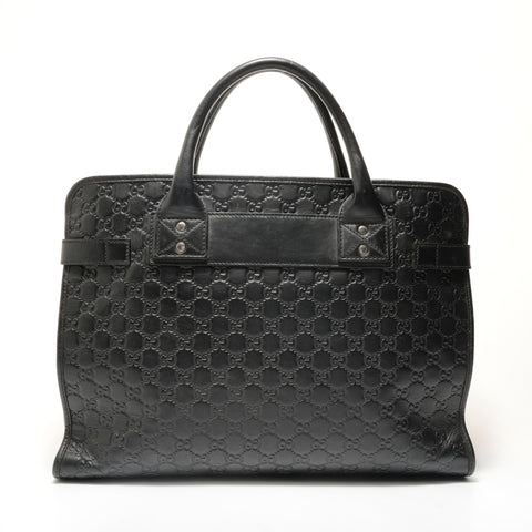 GUCCI GG Shima Leather Handbag black WS28403