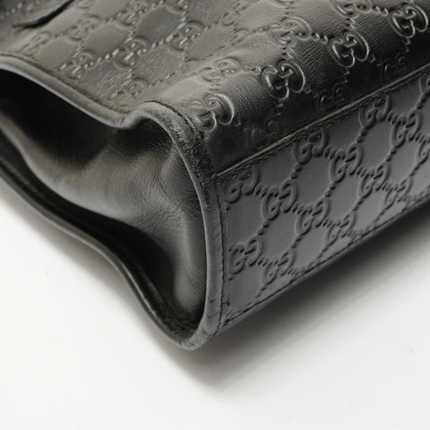 GUCCI GG Shima Leather Handbag black WS28403