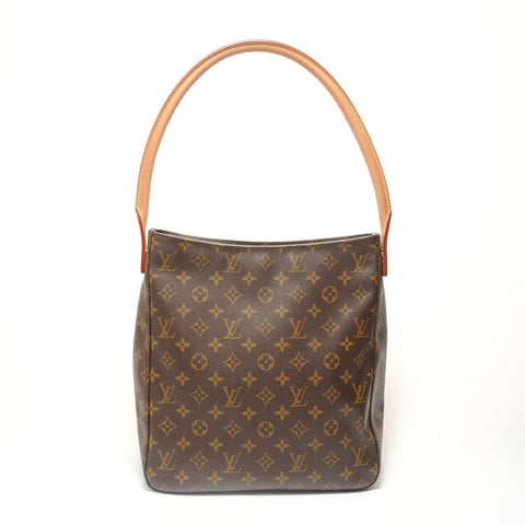 LOUIS VUITTON 2001 Monogram Looping GM Shoulder Bag Brown WS28404