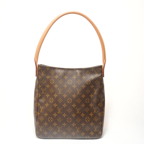 LOUIS VUITTON 2001 Monogram Looping GM Shoulder Bag Brown WS28404