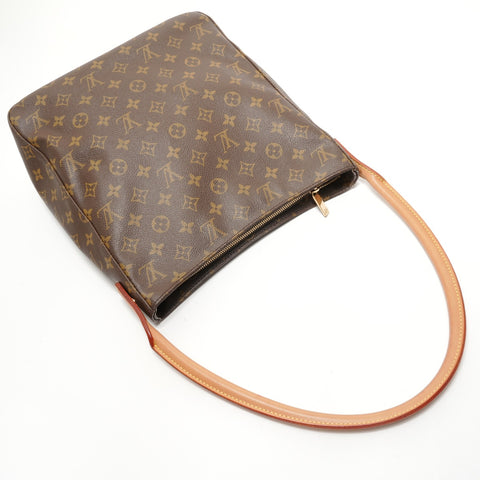 LOUIS VUITTON 2001 Monogram Looping GM Shoulder Bag Brown WS28404