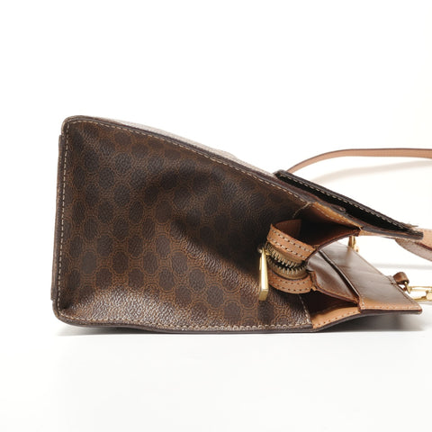 LOUIS VUITTON Macadam PVC Shoulder Bag Brown WS28406