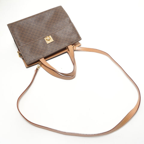 LOUIS VUITTON Macadam PVC Shoulder Bag Brown WS28406