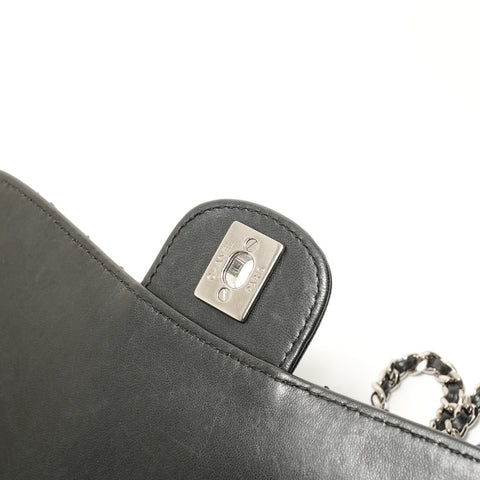 CHANEL Item No. 16, Lambskin Matelass, Metal Silver Shoulder Bag black WS28408