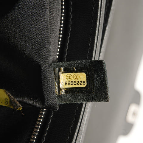 CHANEL Item No. 16, Lambskin Matelass, Metal Silver Shoulder Bag black WS28408