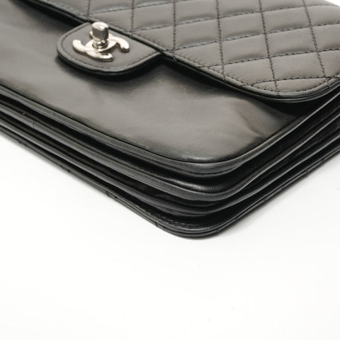 CHANEL Item No. 16, Lambskin Matelass, Metal Silver Shoulder Bag black WS28408
