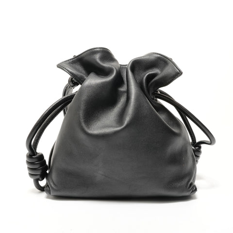 LOEWE Anagram Flamenco Knot Shoulder Bag black WS28412
