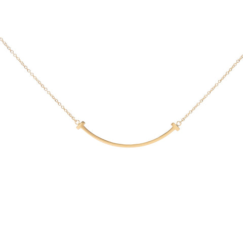 TIFFANY&Co. Au750 T Smile/Box Included Necklace gold WS28414