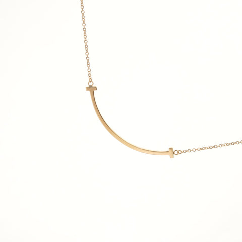 TIFFANY&Co. Au750 T Smile Necklace gold WS28414