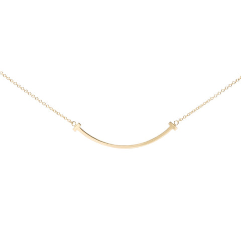 TIFFANY&Co. Au750 T Smile Necklace gold WS28416