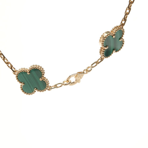 Van Cleef & Arpels Van Cleef & Arpels Alhambra 5 Motif Malachite Au750 / Box and Certificate Included bracelet gold WS28417