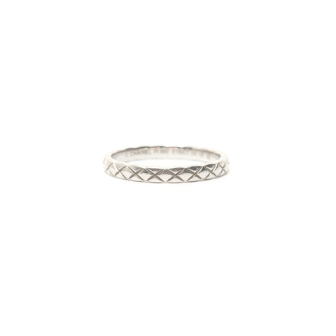 CHANEL Pt950 Platinum Coco Crush Engraving size: 58 Ring Silver WS28421