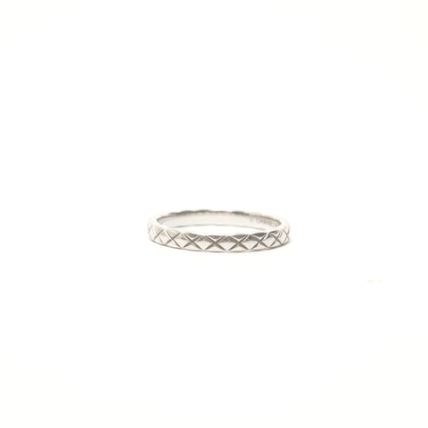 CHANEL Pt950 Platinum Coco Crush Engraving size: 58 Ring Silver WS28421
