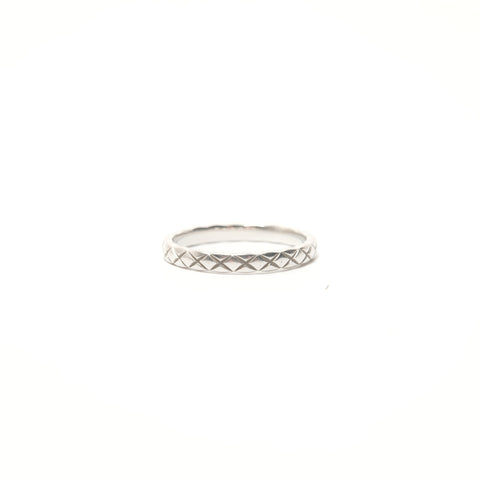 CHANEL Pt950 Platinum Coco Crush Engraving size: 58 Ring Silver WS28421