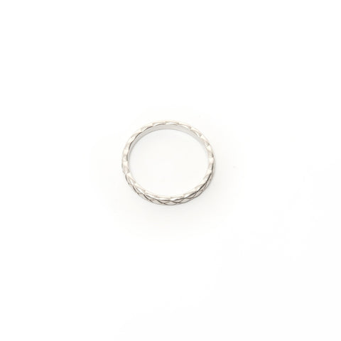CHANEL Pt950 Platinum Coco Crush Engraving size: 58 Ring Silver WS28421