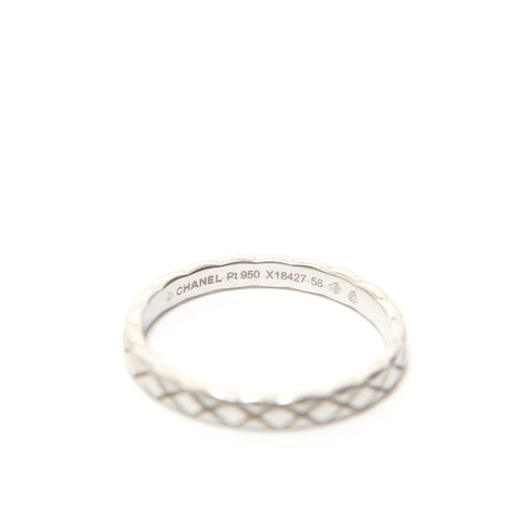CHANEL Pt950 Platinum Coco Crush Engraving size: 58 Ring Silver WS28421