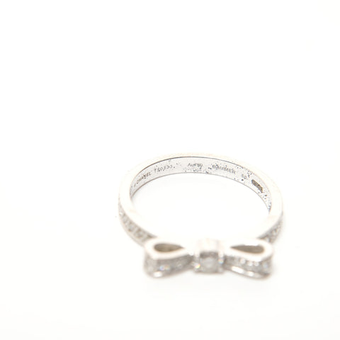 CHANEL Au750 Ruban de Chanel Ring Silver WS28422