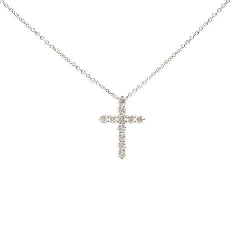 TIFFANY&Co. Pt950 Platinum Diamond / Box Included Necklace Silver WS28423