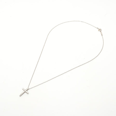 TIFFANY&Co. Pt950 Platinum Diamond / Box Included Necklace Silver WS28423