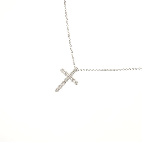 TIFFANY&Co. Pt950 Platinum Diamond / Box Included Necklace Silver WS28423