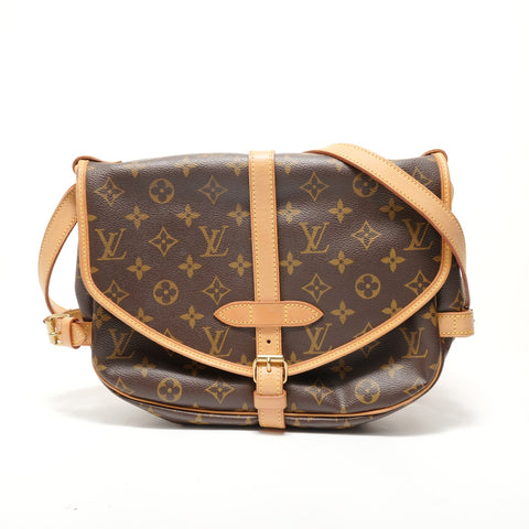 LOUIS VUITTON Saumur Monogram, made in 2004 Shoulder Bag Brown WS28424