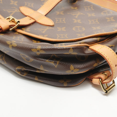 LOUIS VUITTON Saumur Monogram, made in 2004 Shoulder Bag Brown WS28424