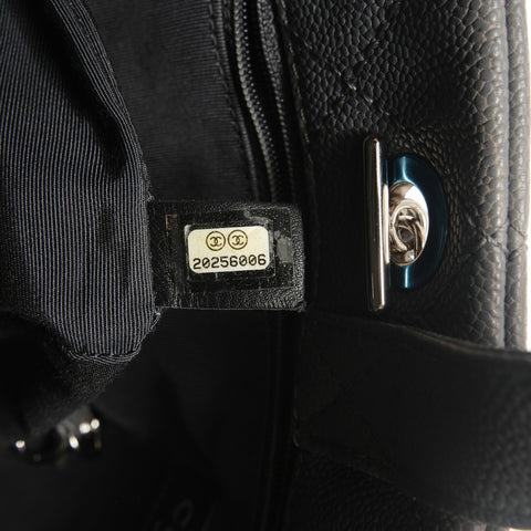 CHANEL Serial number 20s, 2014-2015, Caviar Matelass, CC logo Shoulder Bag gray WS28425