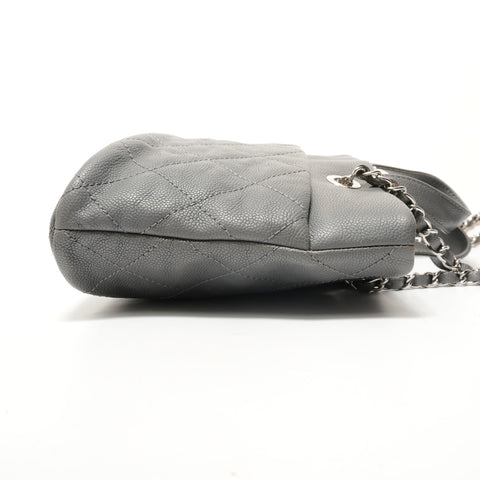CHANEL Serial number 20s, 2014-2015, Caviar Matelass, CC logo Shoulder Bag gray WS28425