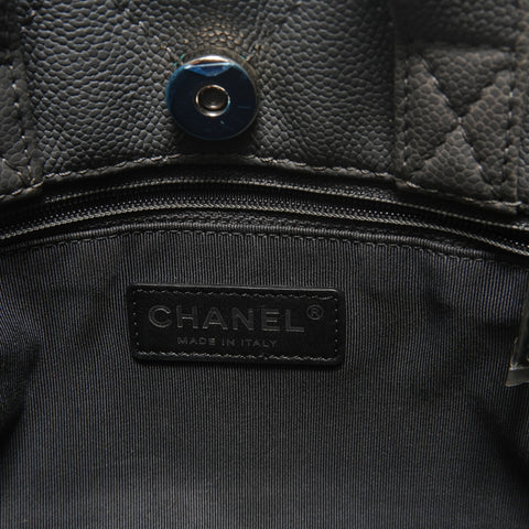 CHANEL Serial number 20s, 2014-2015, Caviar Matelass, CC logo Shoulder Bag gray WS28425