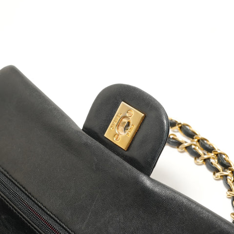 CHANEL No. 1 Matelass Double Flap Chain Shoulder Bag black WS28428