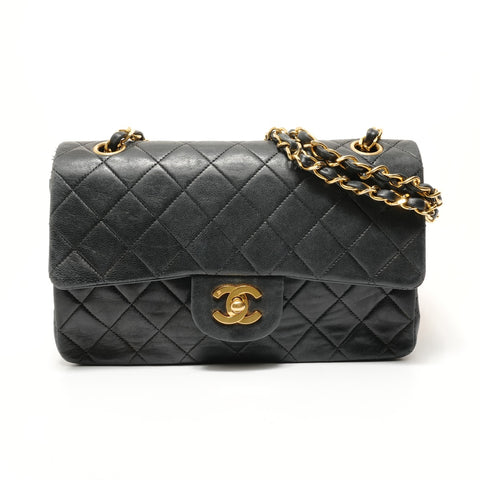 CHANEL No. 1 Matelass Double Flap Chain Shoulder Bag black WS28428