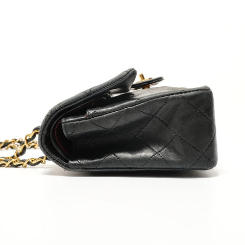 CHANEL No. 1 Matelass Double Flap Chain Shoulder Bag black WS28428
