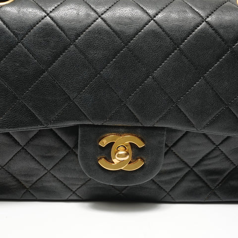 CHANEL No. 1 Matelass Double Flap Chain Shoulder Bag black WS28428