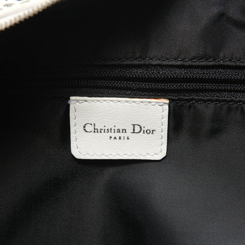 Christian Dior Perforated Hobo Leather Shoulder Bag white WS28430