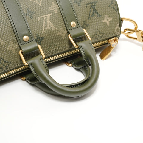 LOUIS VUITTON Monogram Keepall Bandoulire 25 Shoulder Bag khaki WS28431