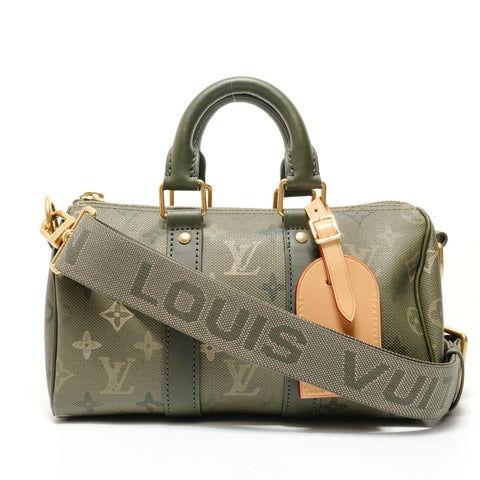 LOUIS VUITTON Monogram Keepall Bandoulire 25 Shoulder Bag khaki WS28431