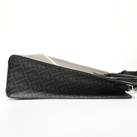 FENDI Vertical 2-way Zucca PVC 7VA578 Handbag black WS28432