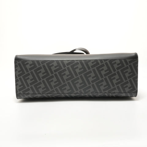 FENDI Vertical 2-way Zucca PVC 7VA578 Handbag black WS28432
