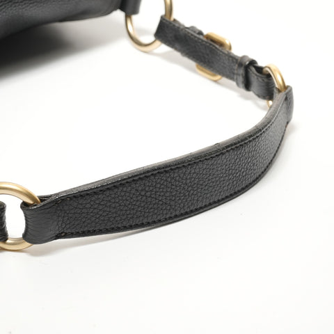 PRADA One belt, side pocket, leather Shoulder Bag black WS28433