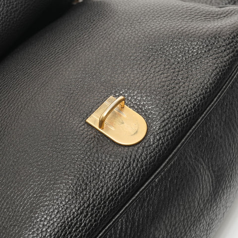 PRADA One belt, side pocket, leather Shoulder Bag black WS28433