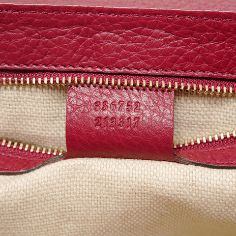 GUCCI Soho Python Bordeaux Chain Shoulder Bag Red WS28434