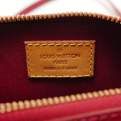 LOUIS VUITTON Alma BB Monogram Vernis 2-way Handbag Red WS28445